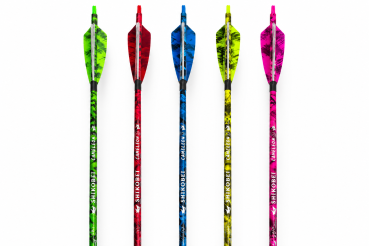 Preview: Shikobei Cameleon Naturfedern – Camouflage Fertigpfeil