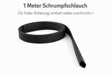 Schrumpfschlauch für Pfeilfedern 1m Schwarz – Schutz für Befiederung