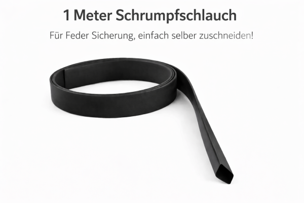 Schrumpfschlauch für Pfeilfedern 1m Schwarz – Schutz für Befiederung
